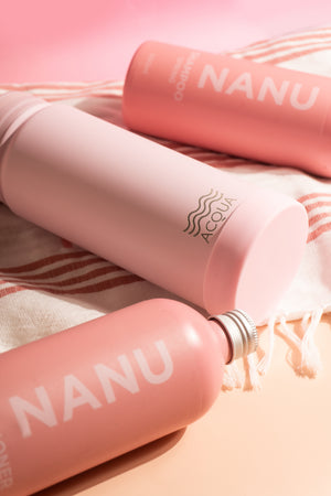 
                
                    Load image into Gallery viewer, NANU x ACQUA RECYCLED STAINLESS STEEL BOTTLE BUNDLE
                
            